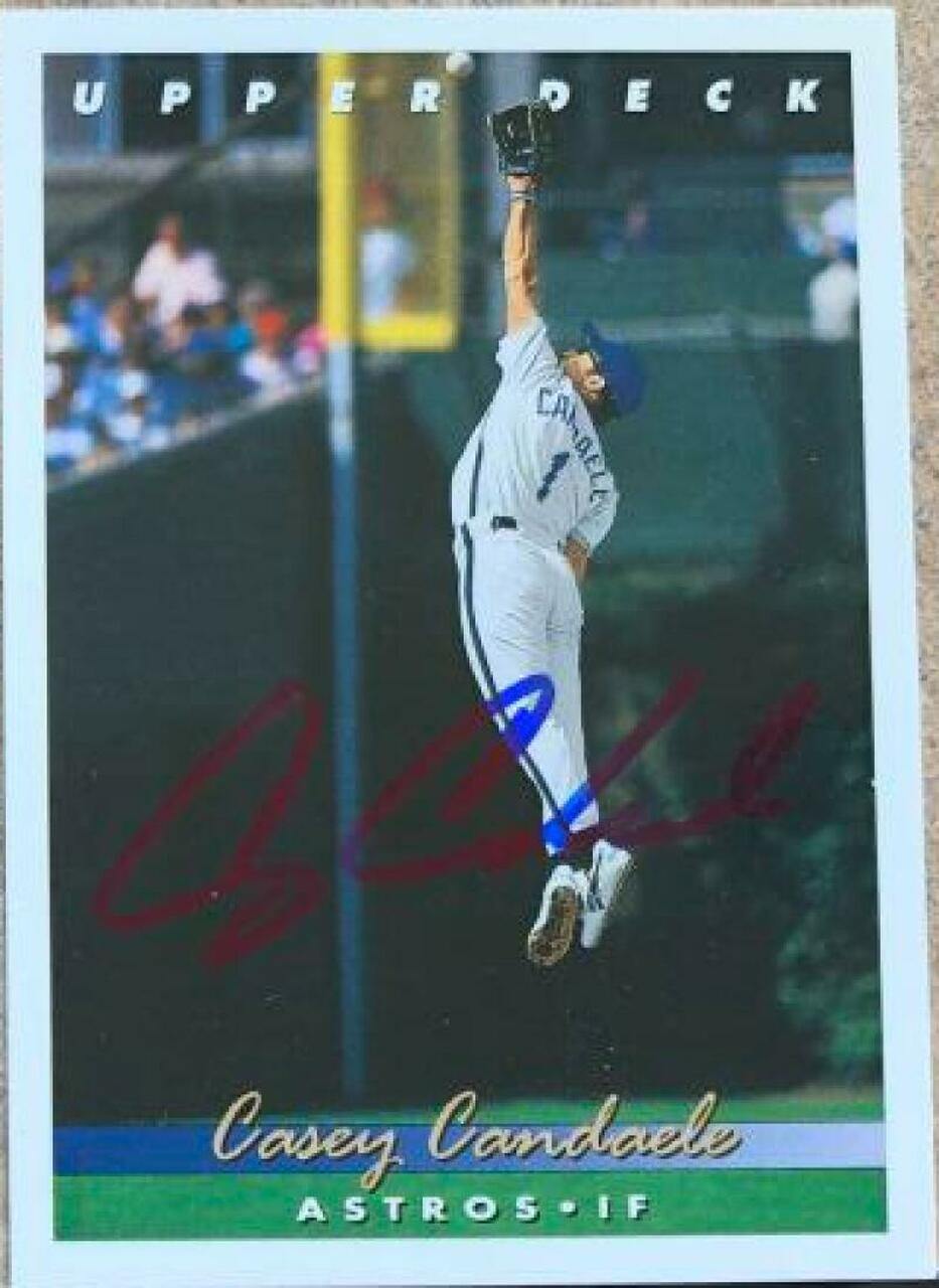 Casey Candaele Signed 1993 Upper Deck Baseball Card - Houston Astros - PastPros
