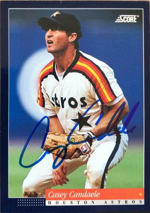 Casey Candaele Signed 1994 Score Baseball Card - Houston Astros - PastPros