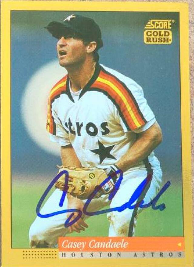 Casey Candaele Signed 1994 Score Gold Rush Baseball Card - Houston Astros - PastPros