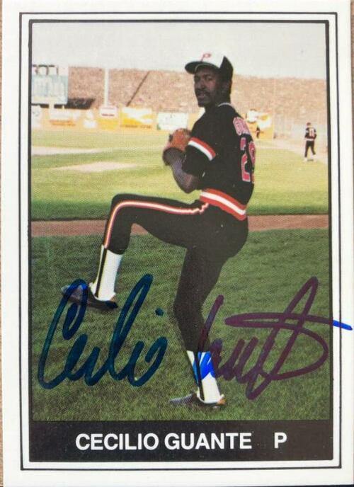 Cecilio Guante Signed 1982 TCMA Baseball Card - Portland Beavers - PastPros