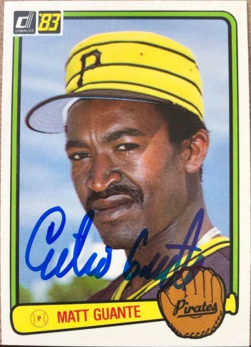 Cecilio Guante Signed 1983 Donruss Baseball Card - Pittsburgh Pirates