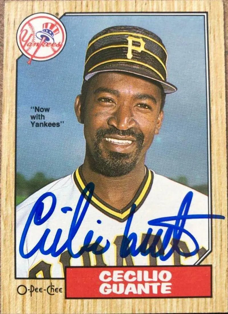 Cecilio Guante Signed 1987 O-Pee-Chee Baseball Card - New York Yankees