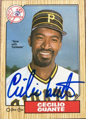 Cecilio Guante Signed 1987 O-Pee-Chee Baseball Card - New York Yankees