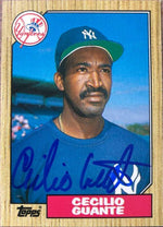 Cecilio Guante Signed 1987 Topps Baseball Card - New York Yankees - PastPros
