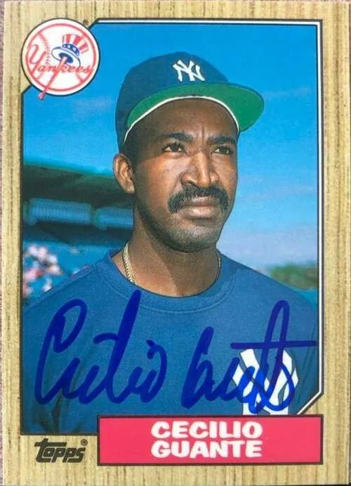 Cecilio Guante Signed 1987 Topps Tiffany Baseball Card - New York Yankees
