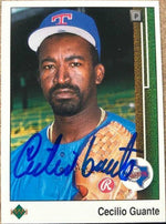 Cecilio Guante Signed 1989 Upper Deck Baseball Card - Texas Rangers - PastPros