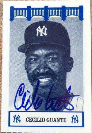 Cecilio Guante Signed 1992 WIZ Baseball Card - New York Yankees