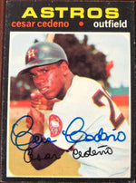 Cesar Cedeno Signed 1971 Topps Baseball Card - Houston Astros