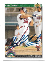 Chad Curtis Signed 1992 Upper Deck Baseball Card - California Angels