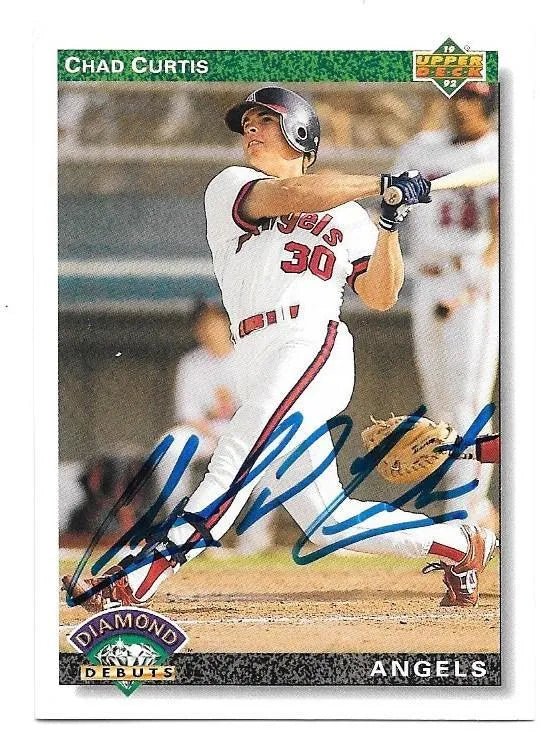 Chad Curtis Signed 1992 Upper Deck Baseball Card - California Angels