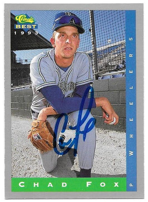 Chad Fox Signed 1993 Classic Best Baseball Card - PastPros