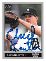 Chad Kreuter Signed 1992 Leaf Baseball Card - Detroit Tigers