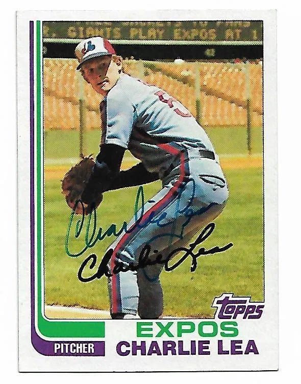 Charlie Lea Signed 1982 Topps Baseball Card - Montreal Expos