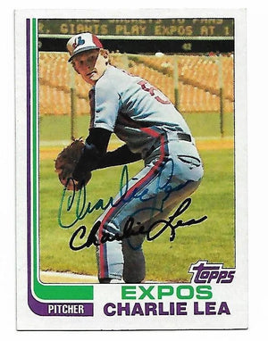 Charlie Lea Signed 1982 Topps Baseball Card - Montreal Expos