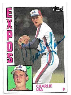 Charlie Lea Signed 1984 Topps Baseball Card - Montreal Expos - PastPros