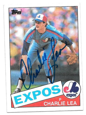 Charlie Lea Signed 1985 Topps Baseball Card - Montreal Expos - PastPros