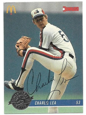 Charlie Lea Signed 1993 Donruss McDonald's Baseball Card (RARE) - Montreal Expos