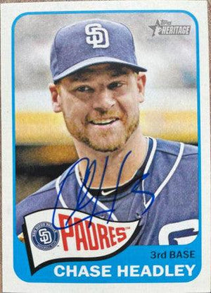 Chase Headley Signed 2014 Topps Heritage Baseball Card - San Diego Padres - PastPros
