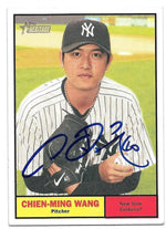 Chien-Ming Wang Signed 2010 Topps Heritage Baseball Card - New York Yankees