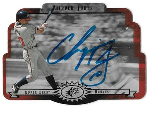 Chipper Jones Signed 1996 SPx Baseball Card - Atlanta Braves