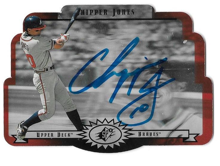 Chipper Jones Signed 1996 SPx Baseball Card - Atlanta Braves - PastPros