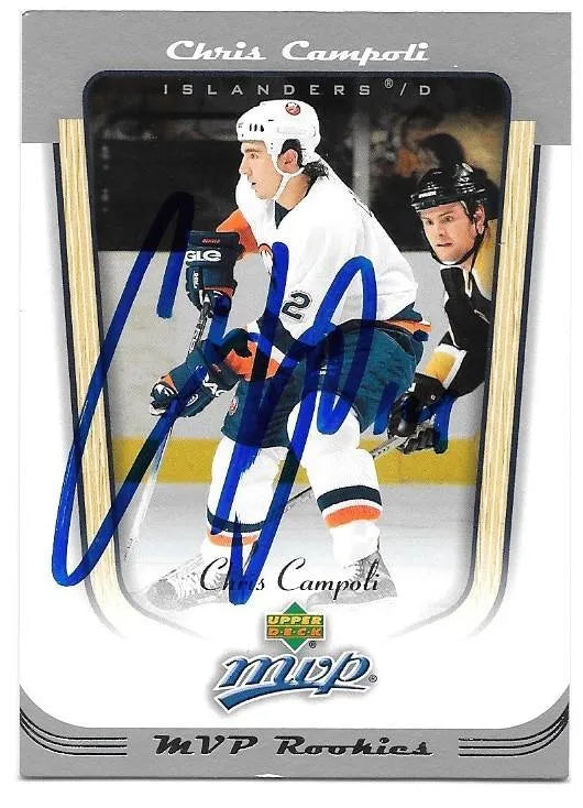 Chris Campoli Signed 2005-06 Upper Deck MVP Hockey Card - New York Islanders - PastPros