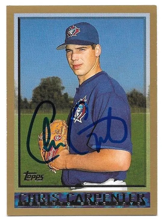 Chris Carpenter Signed 1998 Topps Baseball Card - Toronto Blue Jays
