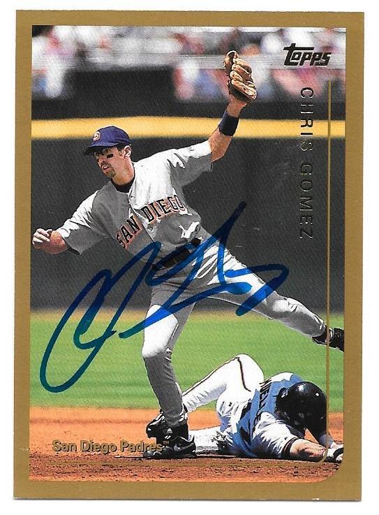 Chris Gomez Signed 1999 Topps Baseball Card - San Diego Padres - PastPros