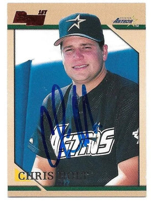 Chris Holt Signed 1996 Bowman Baseball Card - Houston Astros