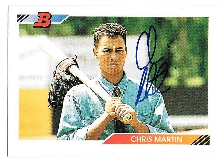 Chris Martin Signed 1992 Bowman Baseball Card - Montreal Expos - PastPros