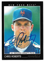 Chris Roberts Signed 1993 Pinnacle Baseball Card - New York Mets - PastPros