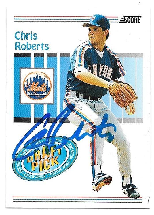 Chris Roberts Signed 1993 Score Baseball Card - New York Mets - PastPros
