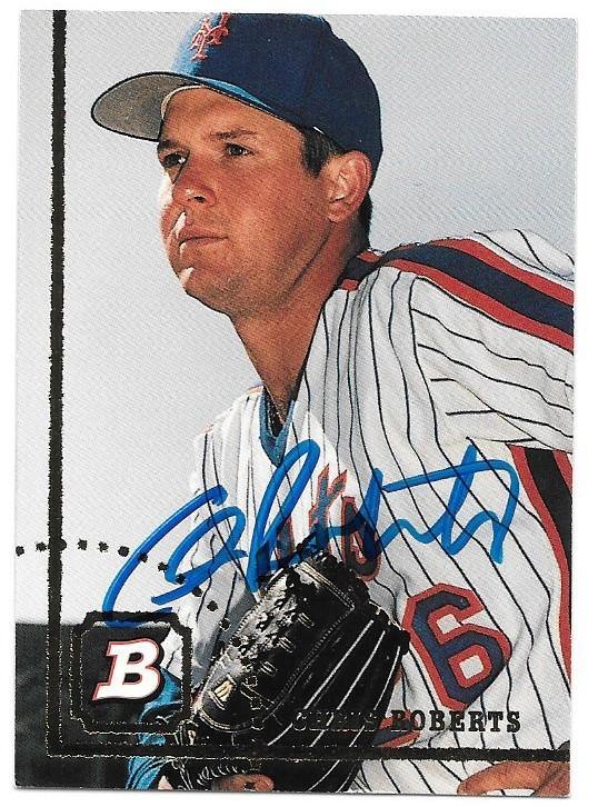 Chris Roberts Signed 1994 Bowman Baseball Card - New York Mets - PastPros