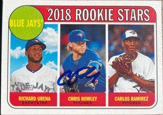 Chris Rowley Signed 2018 Topps Heritage Baseball Card - Toronto Blue Jays - PastPros
