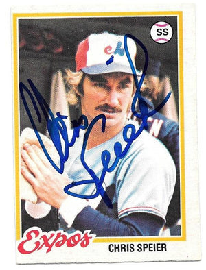 Chris Speier Signed 1978 O-Pee-Chee Baseball Card - Montreal Expos - PastPros
