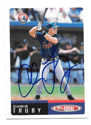Chris Truby Signed 2002 Topps Total Baseball Card - Montreal Expos - PastPros