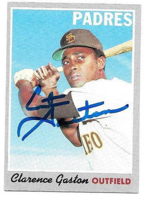 Cito Gaston Signed 1970 Topps Baseball Card - San Diego Padres