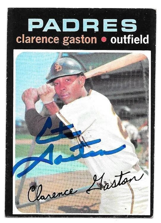 Cito Gaston Signed 1971 Topps Baseball Card - San Diego Padres