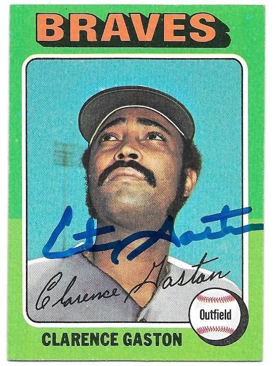 Cito Gaston Signed 1975 Topps Baseball Card - Atlanta Braves