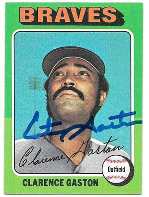 Cito Gaston Signed 1975 Topps Baseball Card - Atlanta Braves