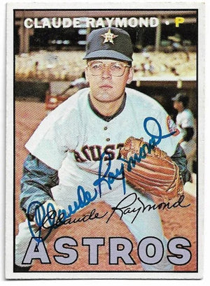 Claude Raymond Signed 1967 Topps Baseball Card - Houston Astros
