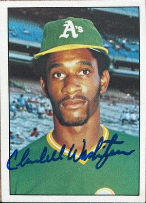 Claudell Washington Signed 1976 SSPC Baseball Card - Oakland A's - PastPros