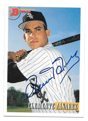Clemente Alvarez Signed 1993 Bowman Baseball Card - Chicago White Sox - PastPros