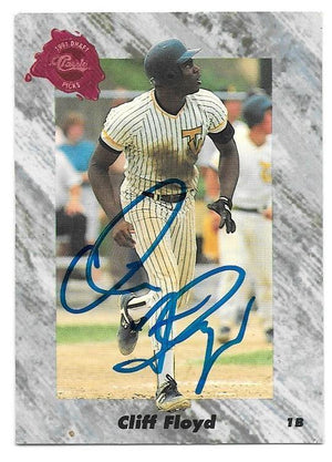 Cliff Floyd Signed 1991 Classic Four Sport Baseball Card - PastPros