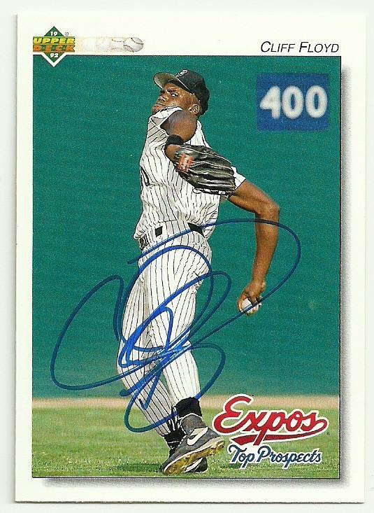 Cliff Floyd Signed 1992 Upper Deck Baseball Card - Montreal Expos - PastPros