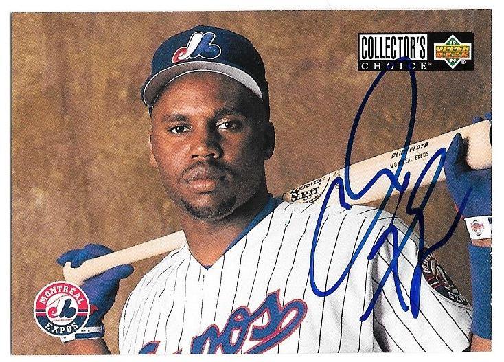 Cliff Floyd Signed 1994 Collector's Choice Baseball Card - Montreal Expos - PastPros