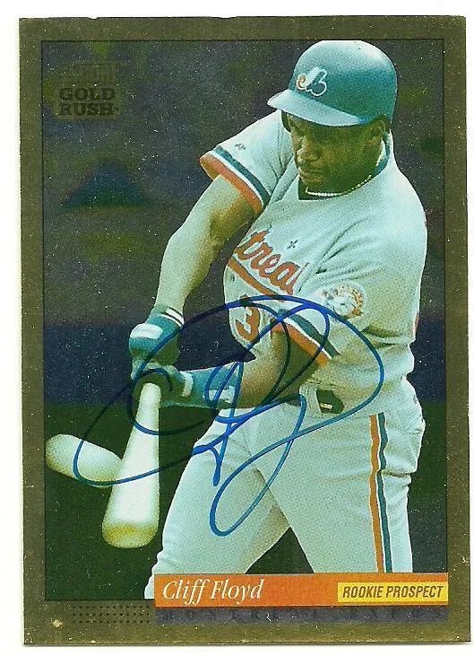 Cliff Floyd Signed 1994 Score Gold Rush Baseball Card - Montreal Expos