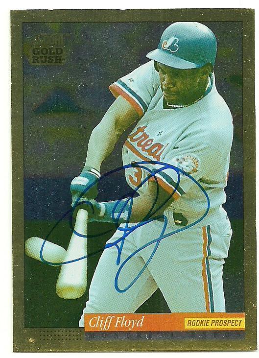 Cliff Floyd Signed 1994 Score Gold Rush Baseball Card - Montreal Expos - PastPros