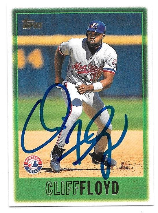 Cliff Floyd Signed 1997 Topps Baseball Card - Montreal Expos - PastPros