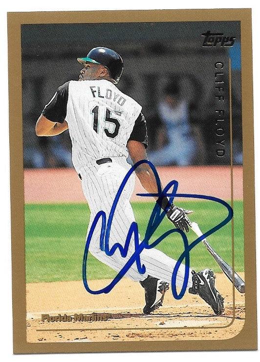 Cliff Floyd Signed 1999 Topps Baseball Card - Florida Marlins - PastPros